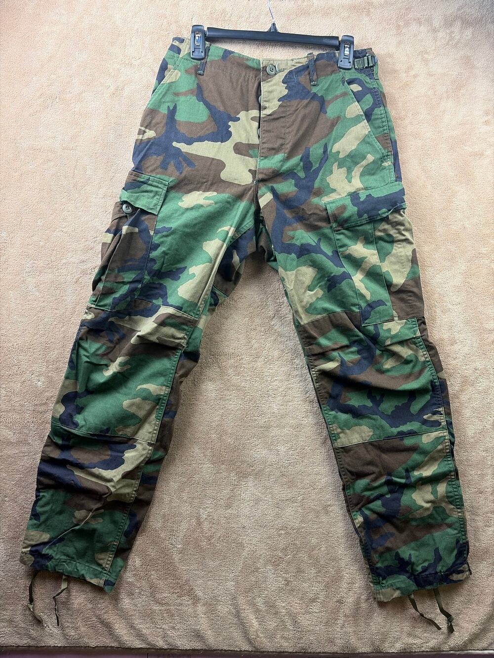 Vintage USGI Woodland Camo BDU Pants Small Regular M81 Combat Cargo Trousers